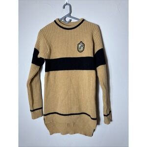 Harry Potter Sweater Medium Hufflepuff Quidditch Scotland Lambswool Knit